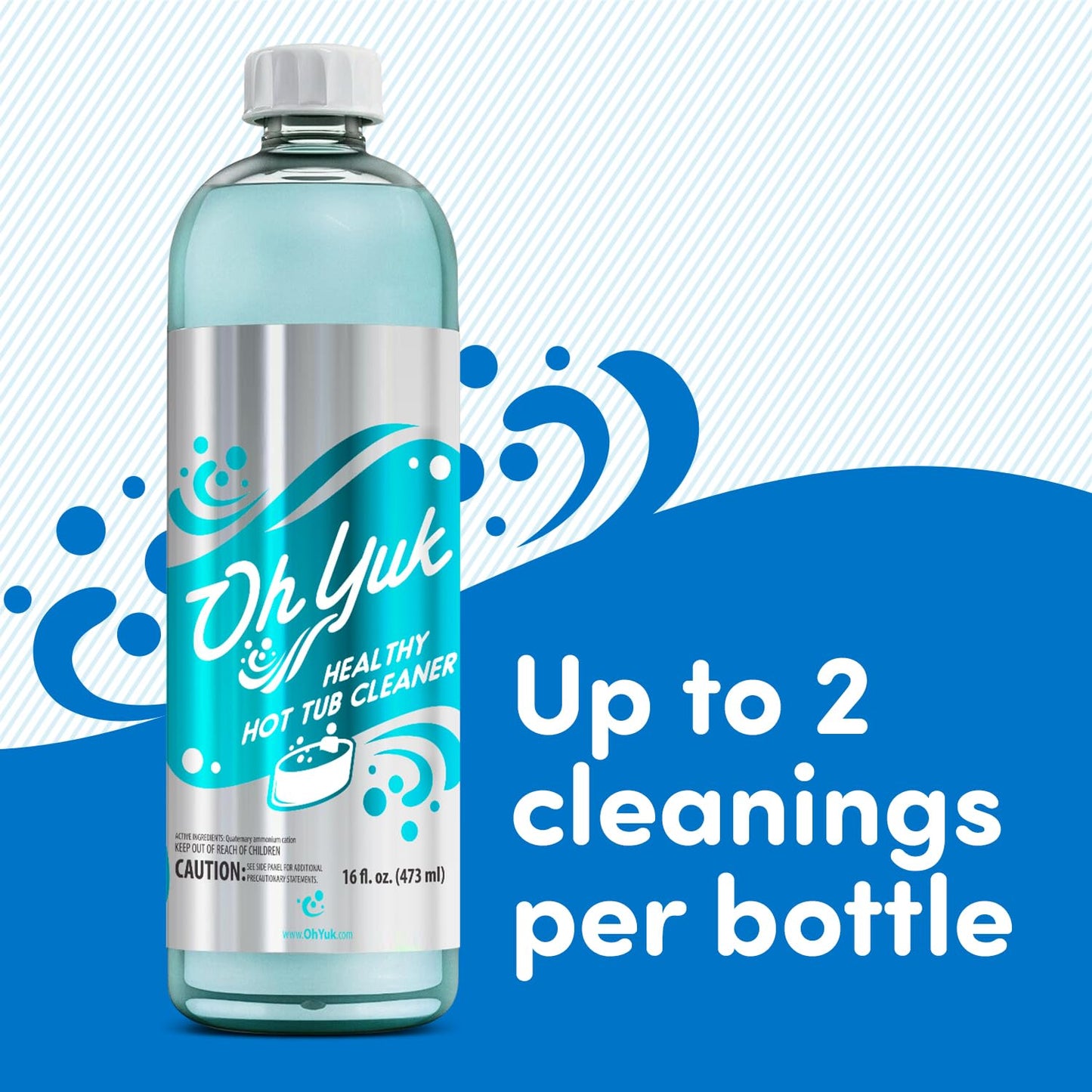Oh Yuk Hot Tub Cleaner (2 Pack) – Hot Tub Jet Cleaner for Pipes & Jets | Spa Jet Cleaner for Plumbing lins | Deep Clean Spa Pipe Flush Cleaner for Indoor & Outdoor Spas, Swim Spas & Inflatable Tubs
