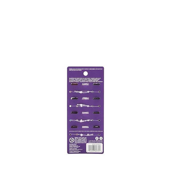 Goody Small Basic Half-Claw Clips, 3 Prong Hair Clips, Assorted Neutral Colors, All Hair Types, 12 Count (Pack of 2)