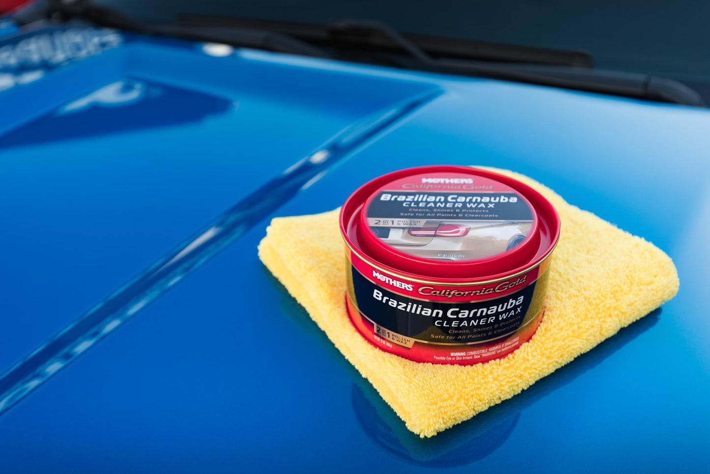 Mothers California Gold Brazilian Carnauba Cleaner Wax, 12 oz. Paste – Cleans & Waxes in One Step, Removes Oxidation & Swirls, Premium Carnauba Shine & Protection for All Paint Finishes (05500)