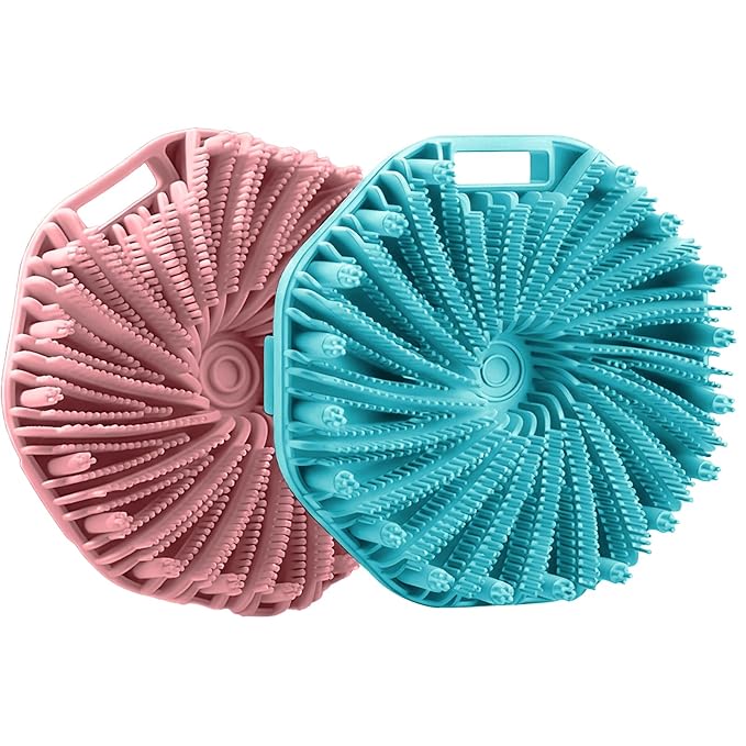 Silicone Body Scrubber for Shower Men Women, Exfoliating Body Scrubbers for Use in Shower, Silicone Body Brush for Showering, Charcoal, Easy to Clean - Body Brush Buffer Scrubber for All Skin Types