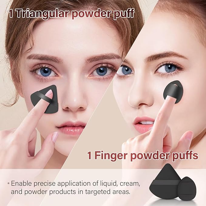 Makeup Brushes Set, Mlemle Professional 25 Pcs Makeup Kit, Include Powder Foundation Concealers Blush Eye shadows 21 Pcs Makeup Brushes and 2 Powder Puff, 2 Makeup Sponge(B02-EmberBlack)