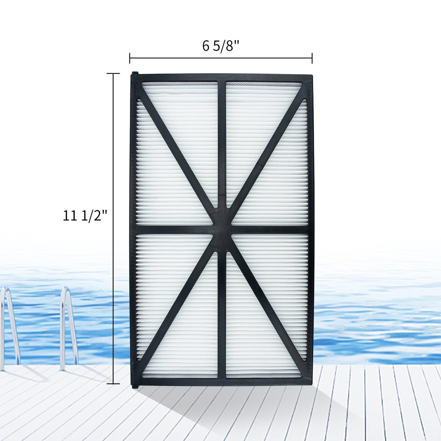 GARINOM Pool Replacement Filter Panels Compatible with Hayward Tiger Shark Pool Vacuum RCX70101 (2)