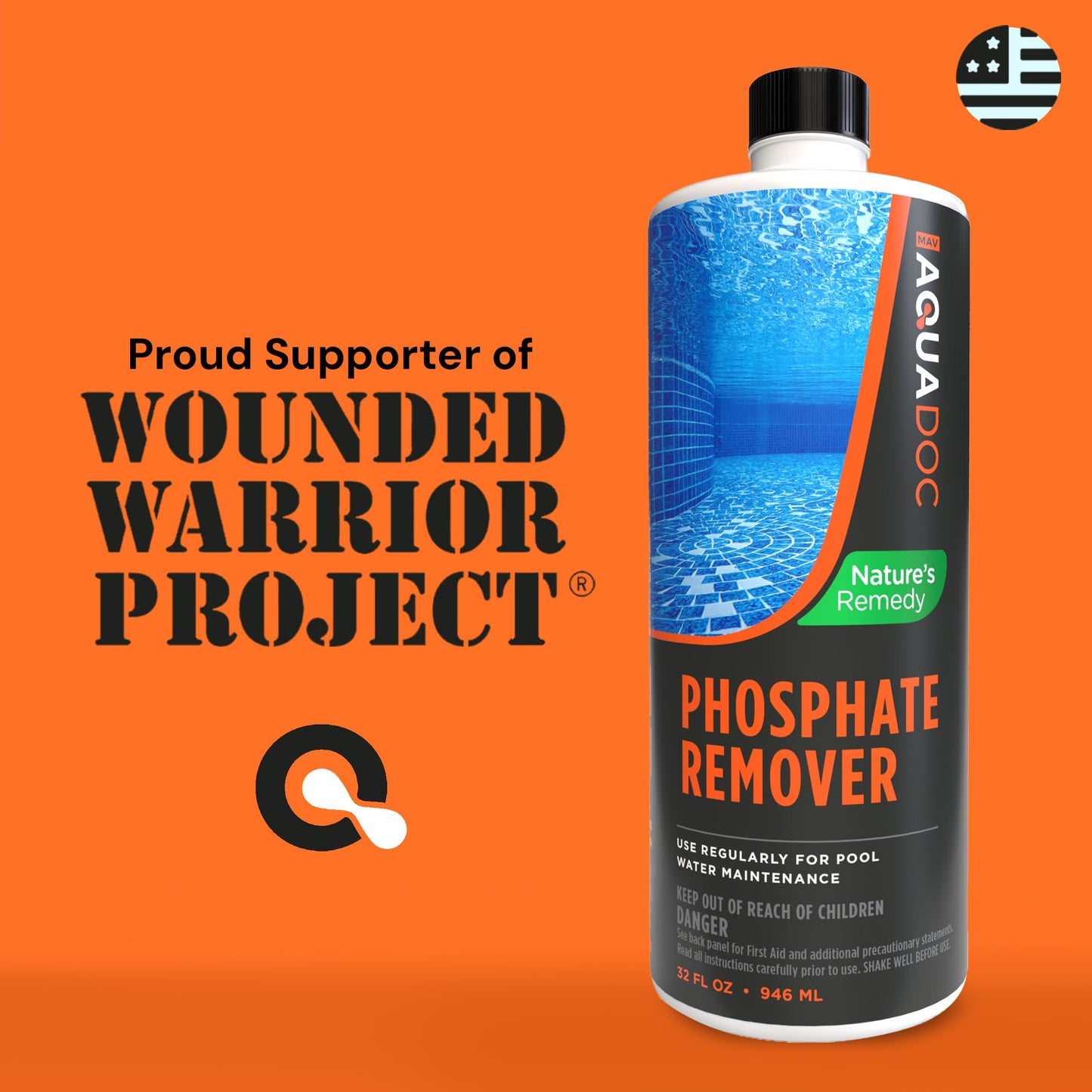 Pool Phosphate Remover - Fast Acting, Maximum Strength Phosphate Removal Pool Chemical - Perfect for Pool Openings to Make Your Pool Phosphate Free - AquaDoc (32 oz)