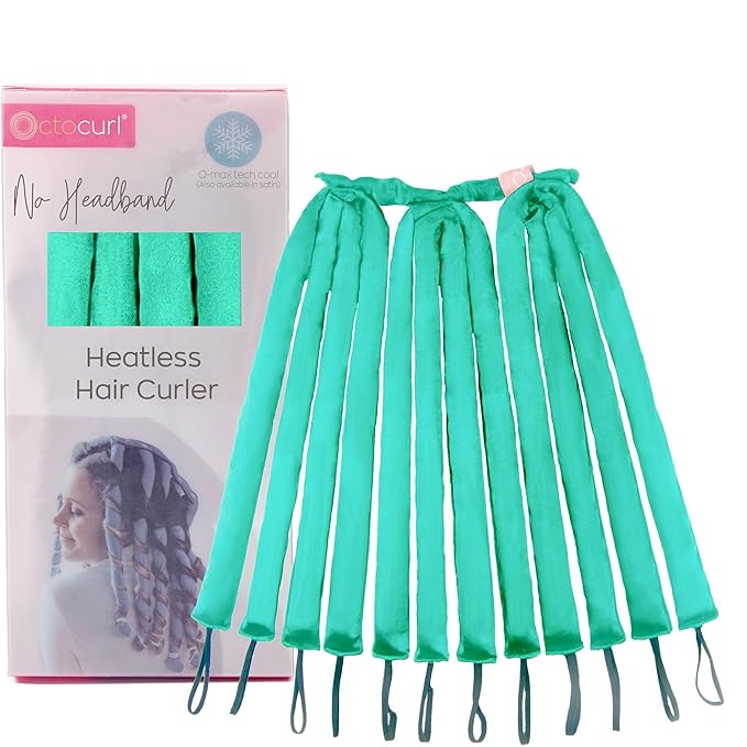 Octocurl No Headband Heatless Curlers for Medium to Thin Hair Ã¢ÂÂ Lightweight Curling System for Controlled, 360ÃÂ° Heat-Free Curls