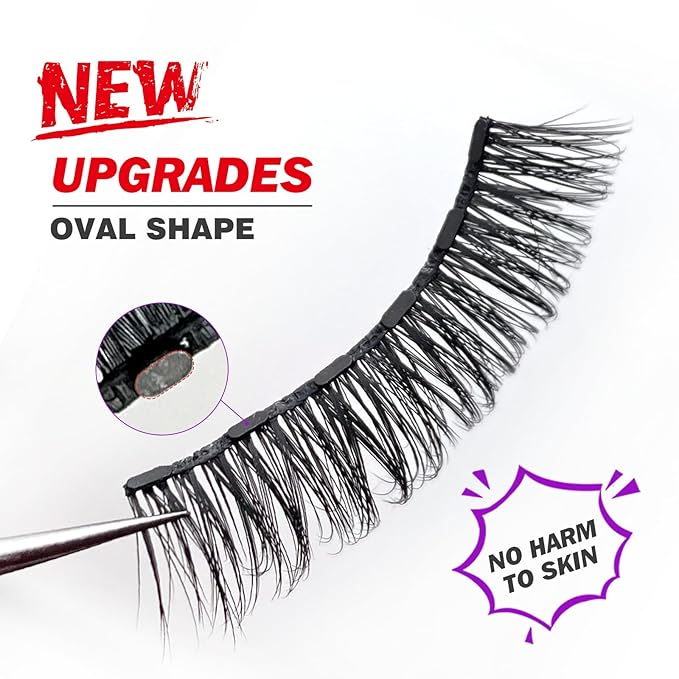 Royaomis 10 Pairs Cat-Eye Magnetic Eyelashes with Applicator Natural Look, 3D Magnetic Lashes With Eyeliner, Fake Eyelashes Magnetic, Eye Lashes Pack Natural Magnetic Eyelashes(New2Ã¯Â¼Â