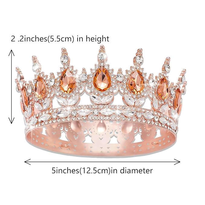 YOUlDIANZI Queen Crown Rhinestone Wedding Crowns and Tiaras for Women Costume Party Hair Accessories Princess Birthday Crown Crystal Bridal Crowns