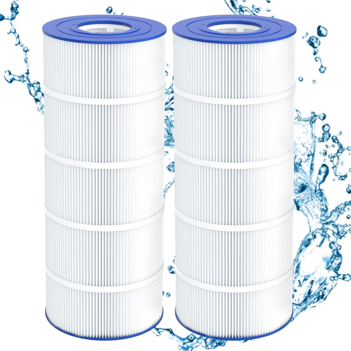 Beckacher 2 Pack PA120 Replacement Pool Filter Compatible with Hayward C1200, CX1200RE, Unicel C-8412, Filbur FC-1293, Clearwater II 125, Waterway Pro Clean PCCF-125, 817-0125N, 120 Sq. Ft Cartridge