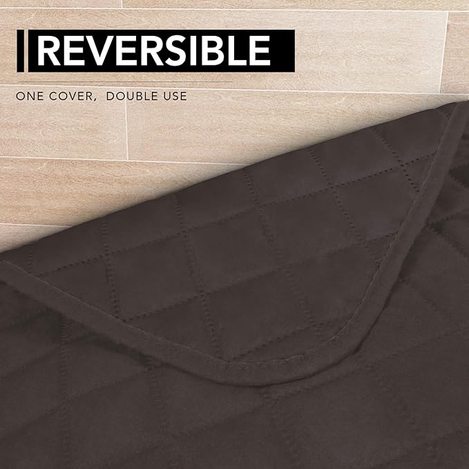 Easy-Going Sectional Couch Covers for Dogs L Shape Sofa Cover Reversible Sofa Slipcover Chaise Lounge Cover Furniture Protector Cover for Pets Dog Cat (42 x 52 inches, Chocolate/Chocolate)