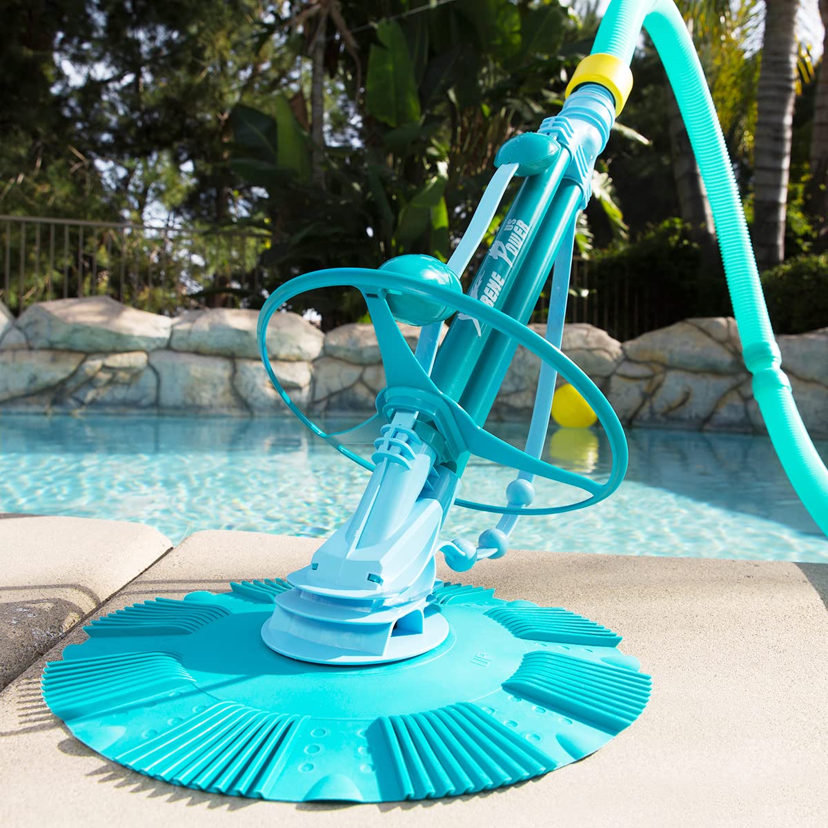 XtremepowerUS Premium Automatic Suction Vacuum-Generic Climb Wall Pool Cleaner Sweeper In-Ground Suction Side + Hose Set