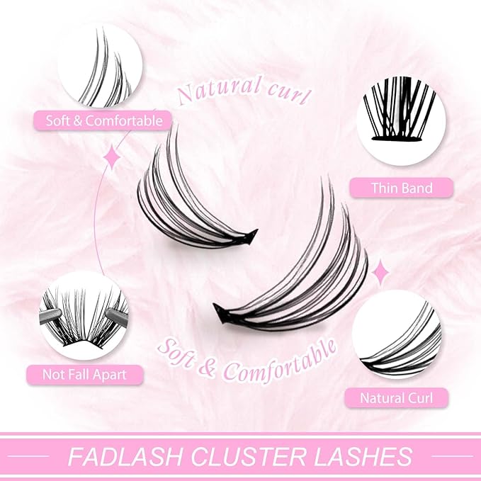 Individual Lashes 15-20mm Mix Cluster Lashes 240pcs DIY Lash Extension C Curl Lash Clusters Soft Individual Lash Extensions Eyelash Clusters Wispy Cluster Eyelash Extensions (20D-0.07C, 15-20mm)