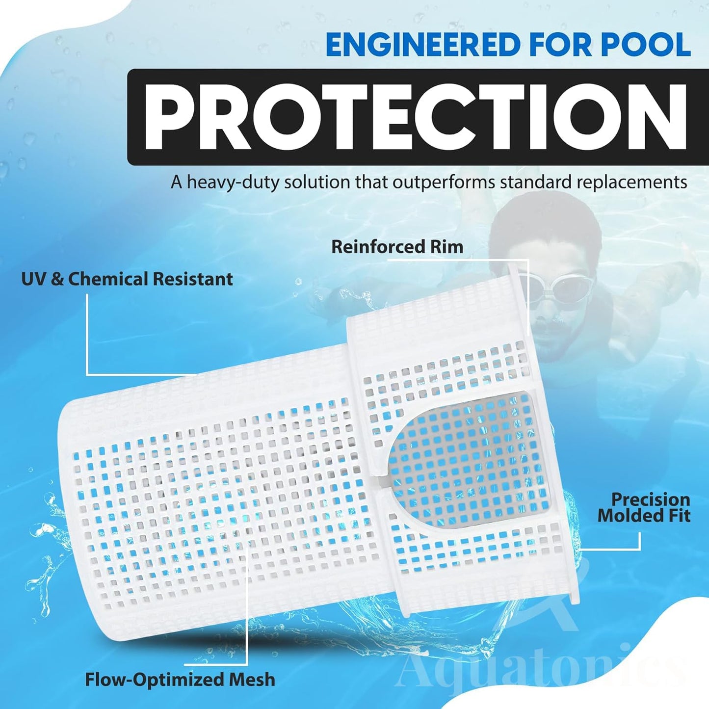 Aquatonics Replacement 355667 Pool Pump Basket Compatible with SuperFlo, SuperFlo VF, Variable Speed and Pinnacle High Flow Inground Pumps | Heavy-Duty Pool Pump Strainer Basket - 1 Year Warranty