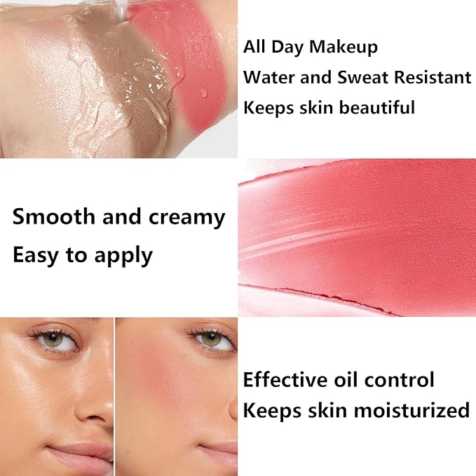 3Pcs Cream Contour Stick Makeup Kit, Shades with Highlighter, Blush and Bronzer Contour Stick for Sculpt the Cheeks, Long Lasting, Waterproof, Matte & Dewy Finish (LIGHT MEDIUM(2+5+6))