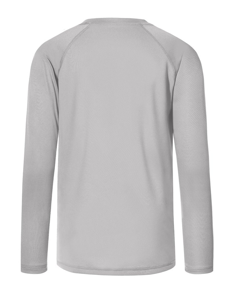 Boys Fishing Sun UV Shirt, Outdoor Youth Long Sleeve SPF Quick Dry Running Swimming Rash Guard T-Shirt