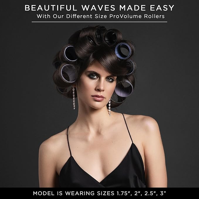 Fromm ProVolume 1.75" Self-Grip Ceramic Ionic Thermal Hair Rollers, 3 Count, Large Salon Quality Hair Curlers for Medium to Long Length Hair and Curtain Bangs