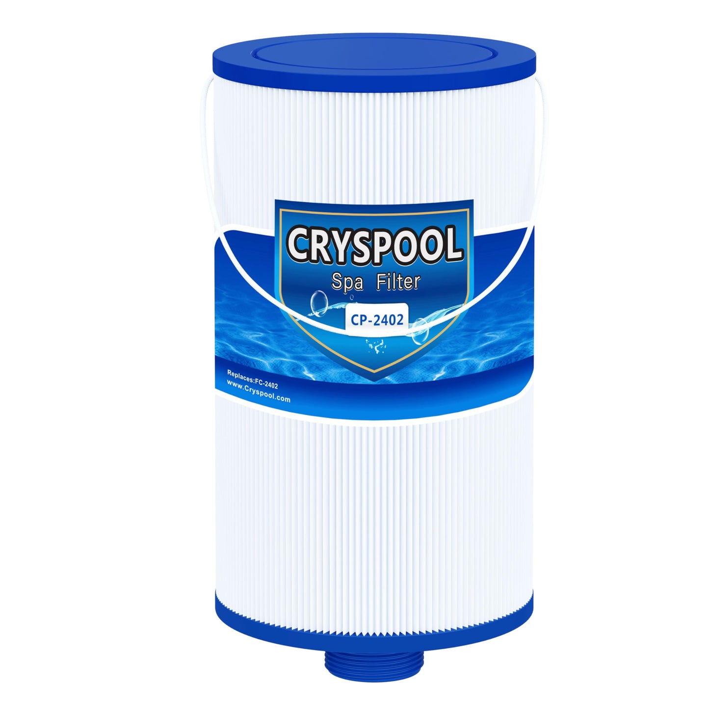 Cryspool® 2402 Filter Compatible with Watkins 303279, FC-2402, Free Flow and Lifesmart Hot Tub Filter, 1 1/2" Finer Thread Spa Filter Cartridge, 1 Pack