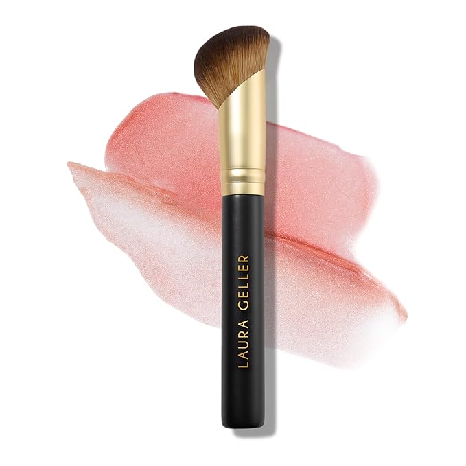 LAURA GELLER NEW YORK Sculpting Face Brush – Angled Makeup Brush for Blending & Contouring – Dense Vegan Bristles – For Cream, Powder & Baked Formulas