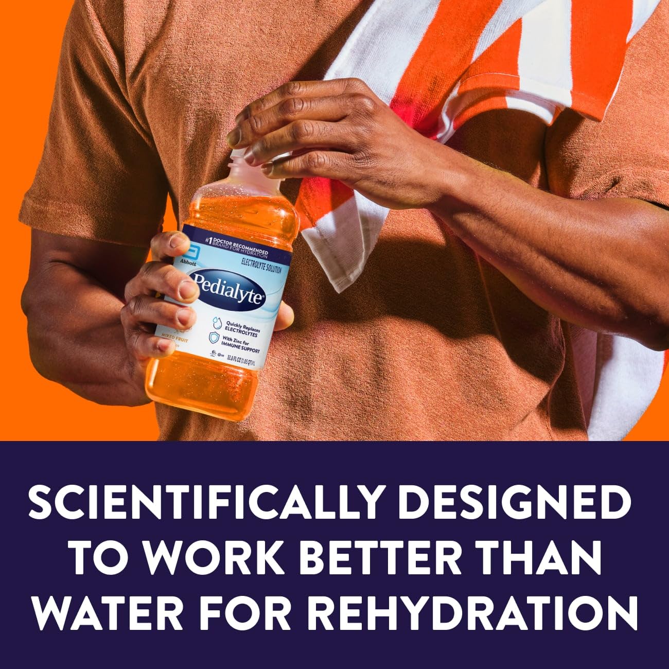 Pedialyte Electrolyte Drink, Hydration Drinks for Kids & Adults, Mixed Fruit, 1 Liter, Pack of 8