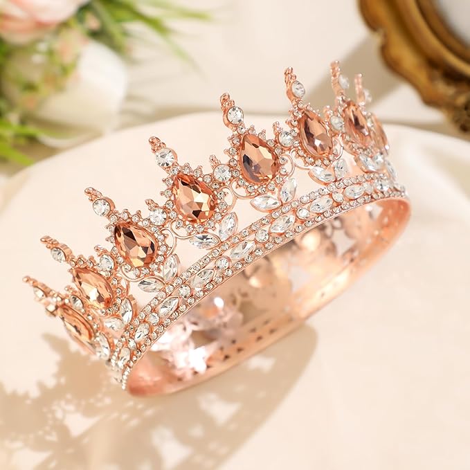 Queen Crown for Women Crystal Tiara for Women Rhinestone Wedding Headband for Bride Hair Accessories for Costume Birthday Party Prom Gifts