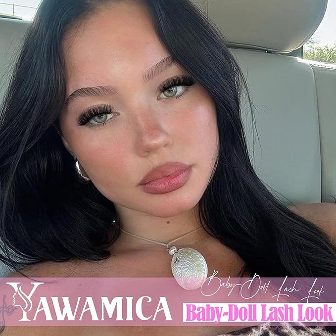Yawamica 200D Volume Lash Clusters 14mm Eyelash Clusters Fluffy Wispy Cluster Eyelash Extensions D Curl DIY Individual Lashes Extension by Self (14mm Refill Pack)