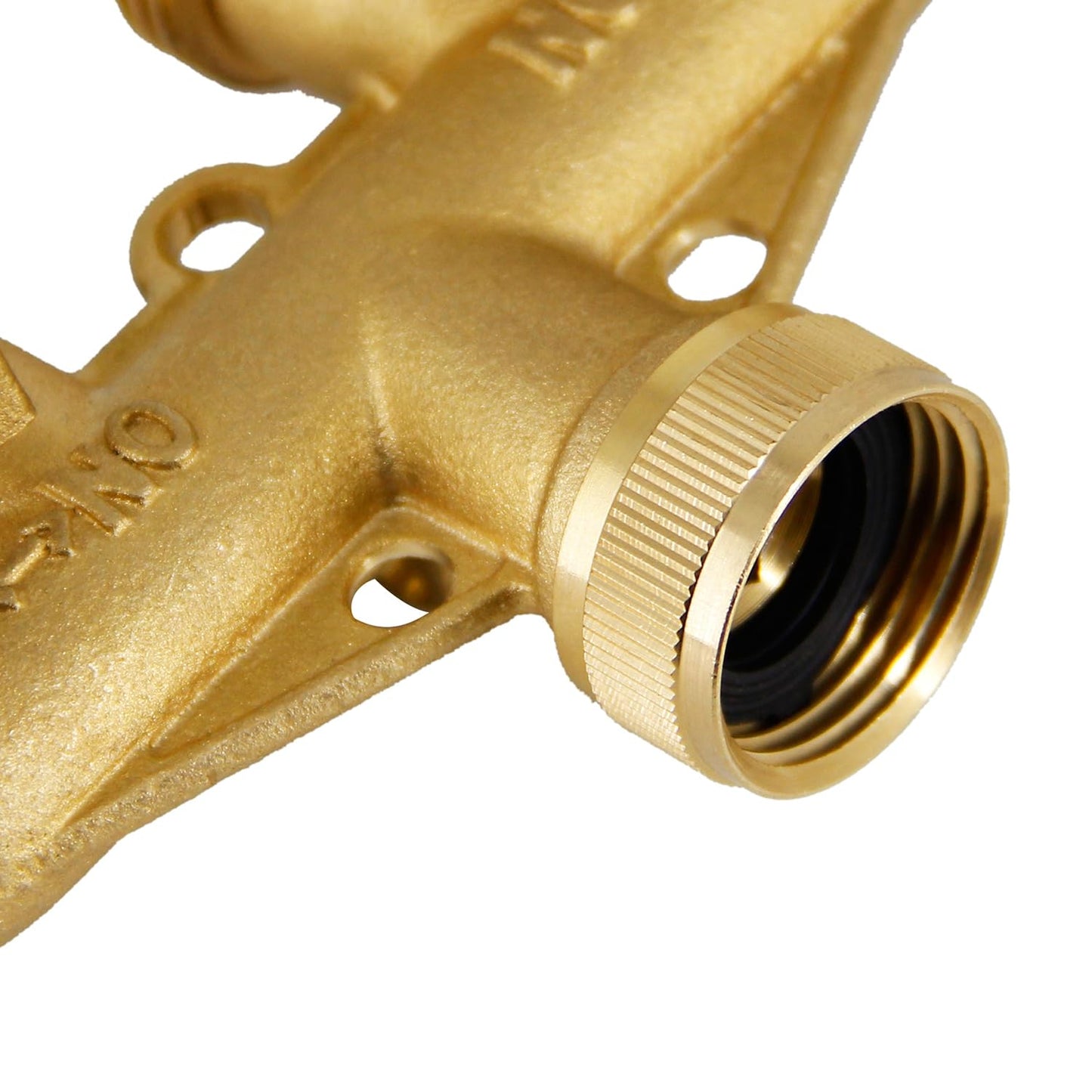 Triumpeek 4 Way Brass Hose Splitter, Heavy Duty 4-Way Garden Hose Connector 3/4 Inch, Solid 4 way hose adapter