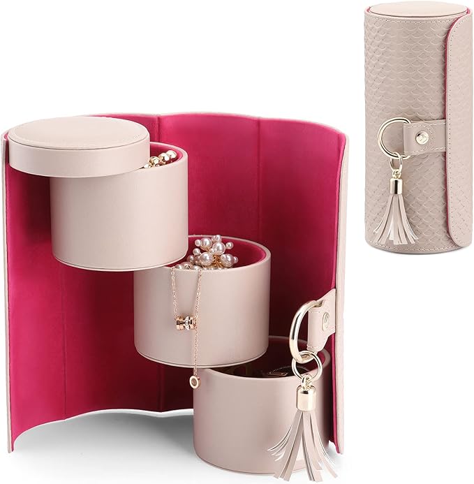 VLANDO Viaggio Mothers Day Gifts Her - Small Jewelry Case Box - Travel Essential Accessories for Women, Travelers, Couples, Mom, Friends, Bridesmaid