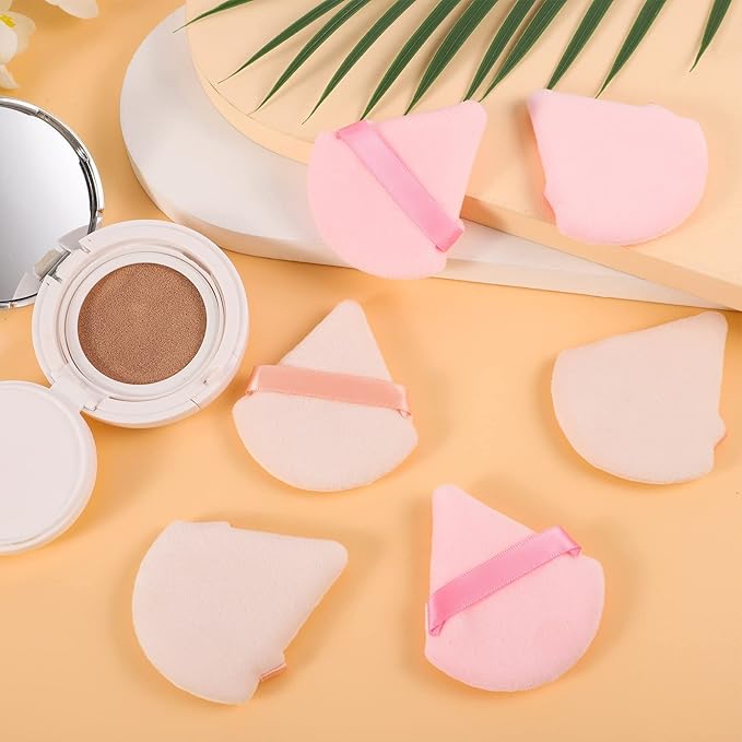Pimoys 6 Pieces Powder Puff Face Triangle Makeup Sponge Soft Powder Puffs for Loose Powder Foundation Sponge Setting Powder Puff Makeup Tool