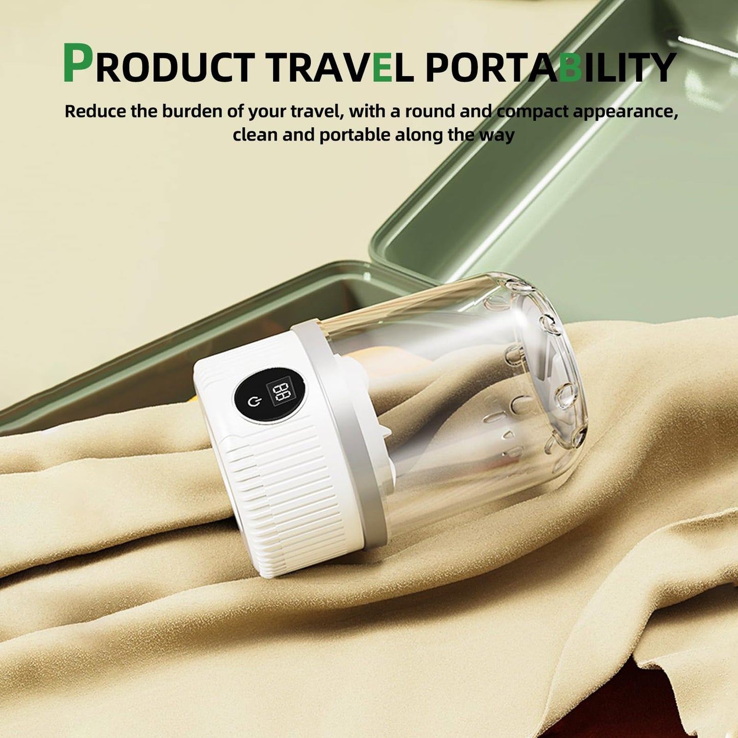 Portable Mini Washing Machine, 1 L underwear washer with Digital Timer Display for underwear, socks, saliva towels, suitable for apartments, hotels, and travel and Fathers Day（Pearl White）