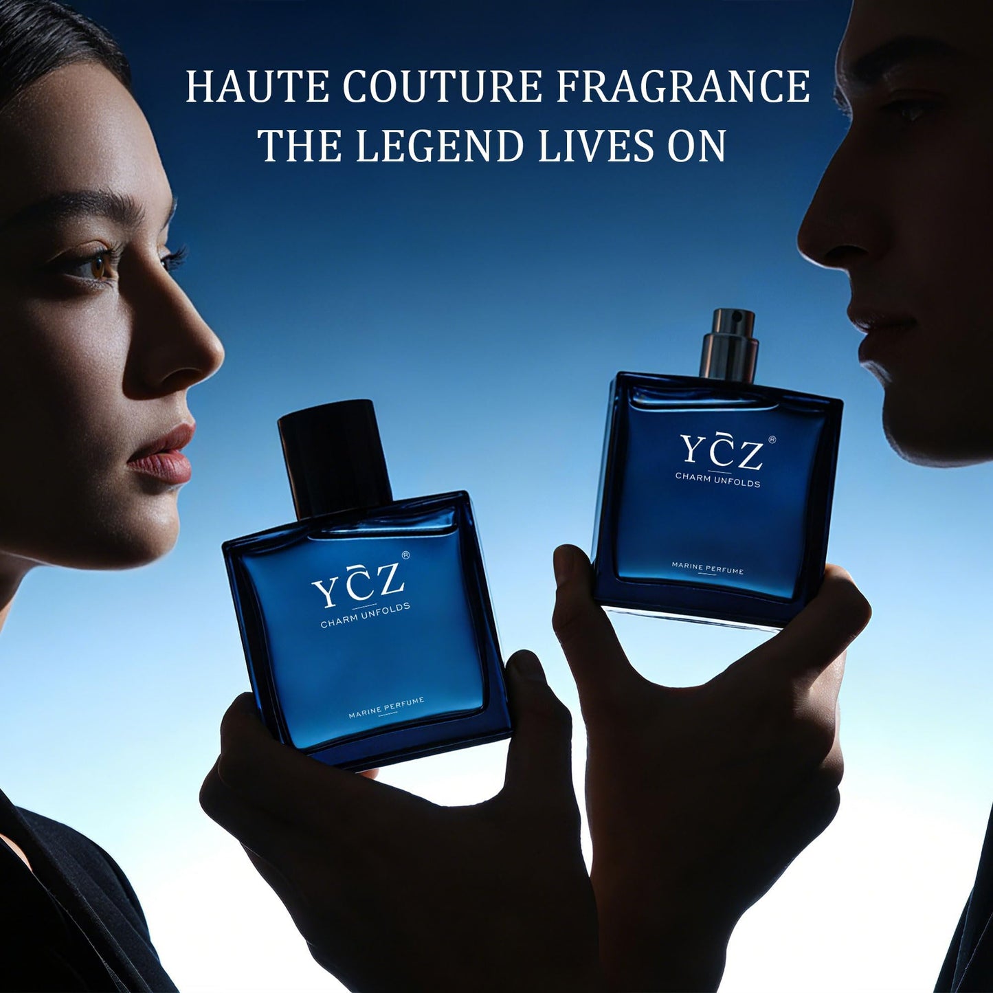 Ycz Charm Unfolds Marine Perfume for Men, 1.7 oz. Long Lasting Eau De Parfum Cologne For Men, Oriental Woody Fragrance - Ideal Special Occasions, Making it the Ideal gentlemen’s Gift