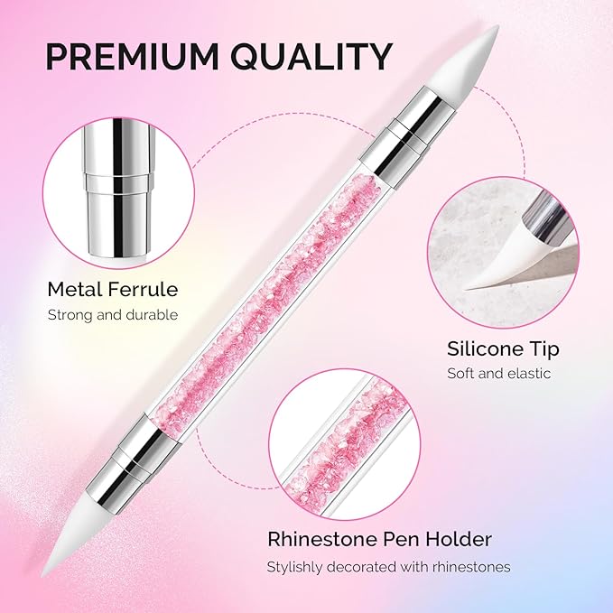 MelodySusie 10Pcs Nail Art Sculpture Pen and Acrylic Nail Dotting Pen Acrylic Dual Tipped Brushes for Resin Nail Art Tools for Design Nail Foil Carving Drawing Effect Shaping Drawing Nail Tools