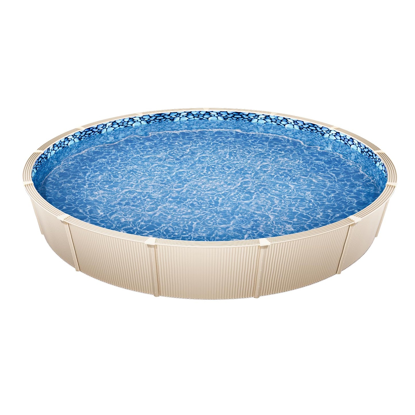 VEVOR 24-ft Round Above Ground Pool Liner, Unibead Pool Liners, Standard Gauge, 52inch Wall Height, Designed for Steel Sided Above-Ground Swimming Pools