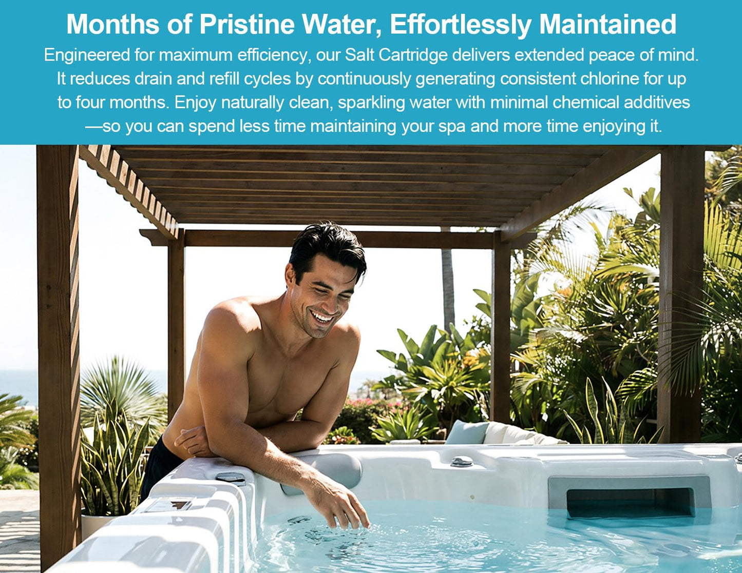 Upgrade Salt Water System Cartridge Replacement for Spas & Hot Tubs, Compatible with Hot Springs Highlife & Limelight, Chlorine-Generating Filter, Soft, Fresh Water, Reduces Dry Eyes, Itchy Skin