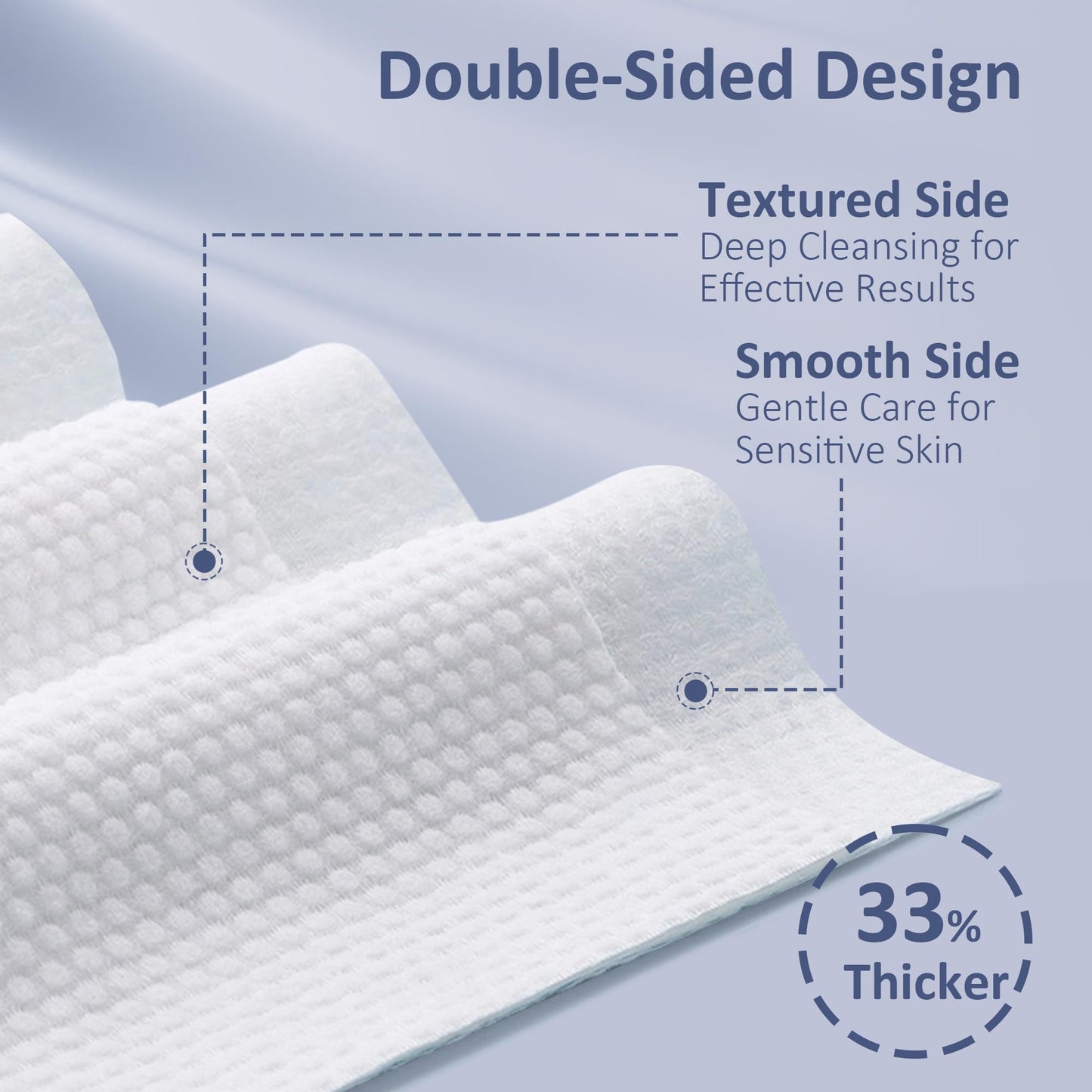 Ourmed Life Face Towels, Disposable Biodegradable Clean Facial Towels for Sensitive Skin, Lint- free Face Cloths for Makeup Remover, Skincare and Women Cleaning, Dry Wipes,480 Count Dot Texture