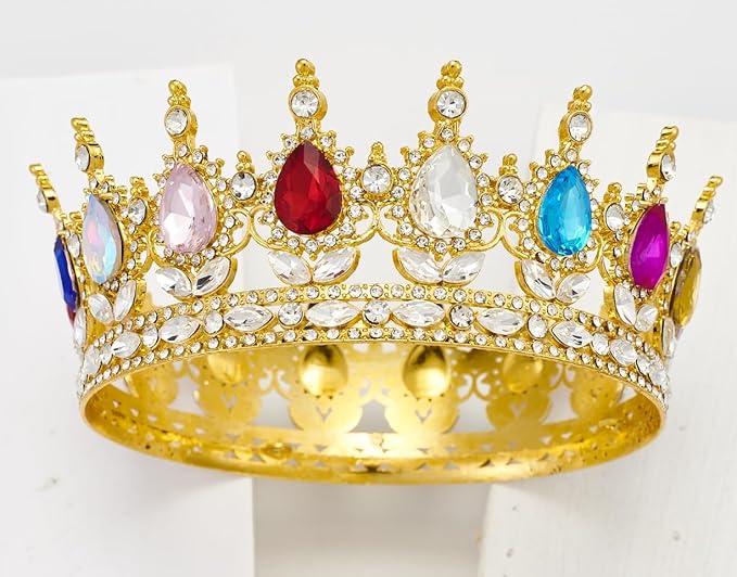 YOUlDIANZI Queen Crown Rhinestone Wedding Crowns and Tiaras for Women Costume Party Hair Accessories Princess Birthday Crown Crystal Bridal Crowns