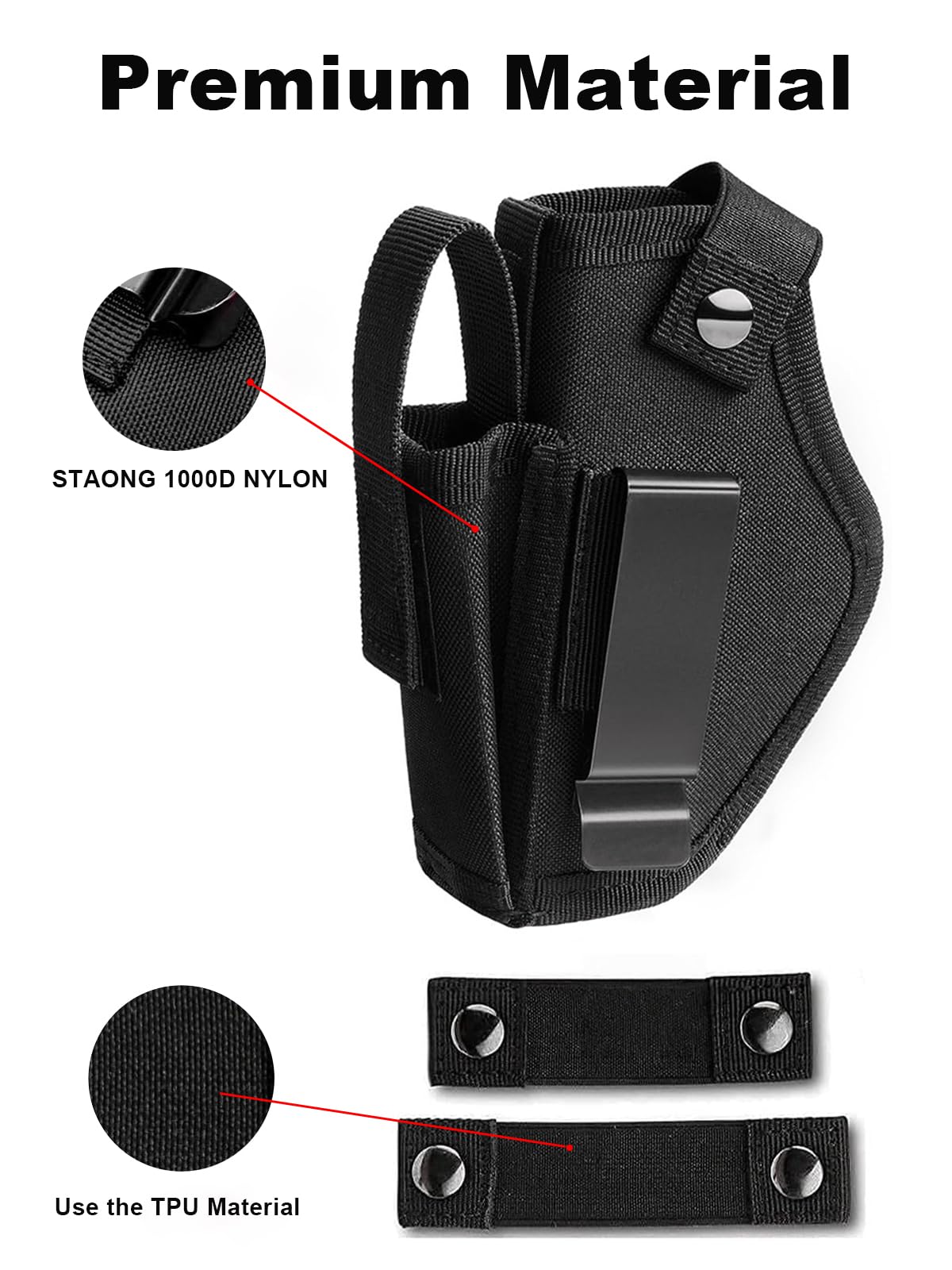 Glock 19 Gun Holster for Men & Women, IWB/OWB Concealed Carry Holsters, 9mm Pistlo Holster fits Glock 19/17/43X/23/26/27, 1911, 380 45ACP, S&W M&P Shield, Sig