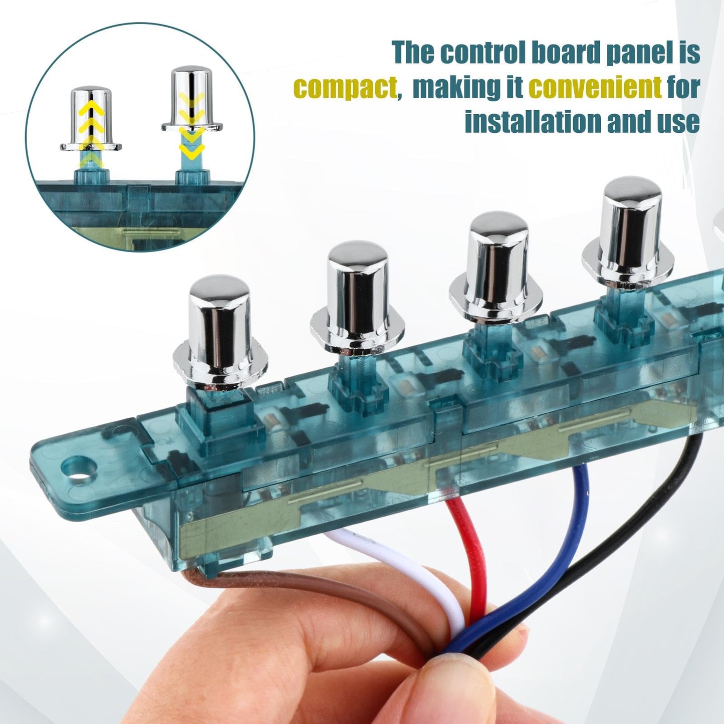 Range Hood Switch,Range Hood Pushbutton Switch,5 Button for Parts,Key Board Switch for Kitchen appliances