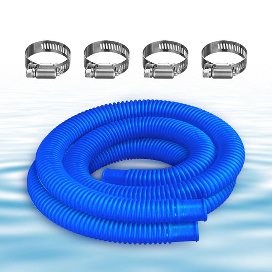 1-1/4-Inch Replacement Pool Hoses for Intex Coleman Bestways Above Ground Pools,1.25" Diameter Pool Hose Compatible with Intex Pump Models #607/#637 (Blue- 2 Pack)