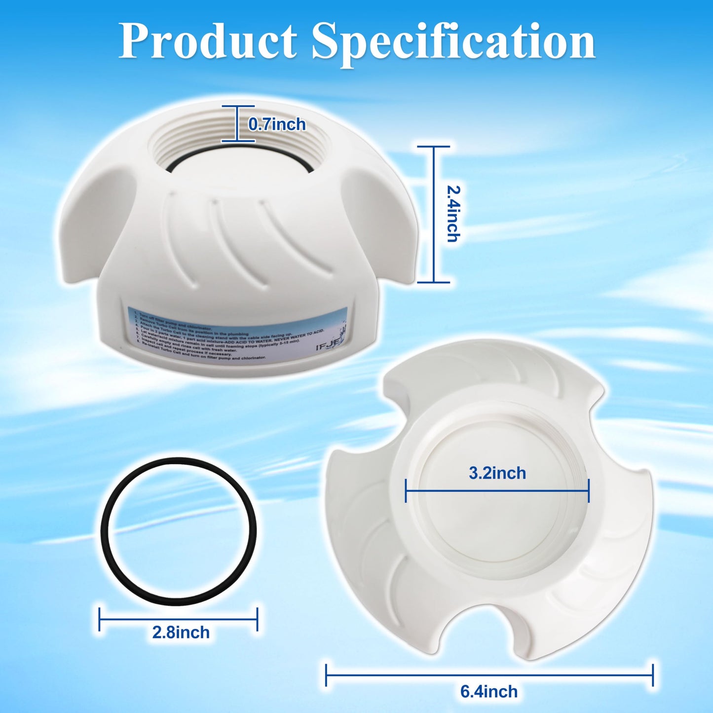 Pool Cleaning Stand GLX-CELLSTAND Replacement for Hayward Turbo Cells Washing Acid Cleaning Swimming Pool Salt Cell Cleaning Stand