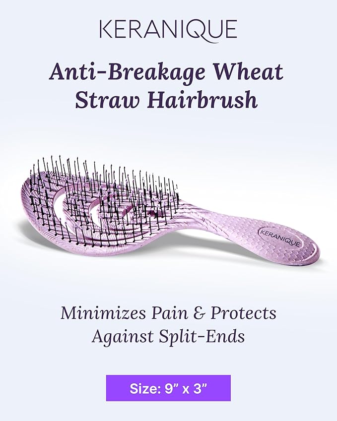 Detangling Hair Brush for Women - Gentle Scalp Massaging Hairbrush for Women With Flexible Paddle - Detangler Brush for Thin, Thick, Curly, Straight, and All Other Womens Hair Types by Keranique