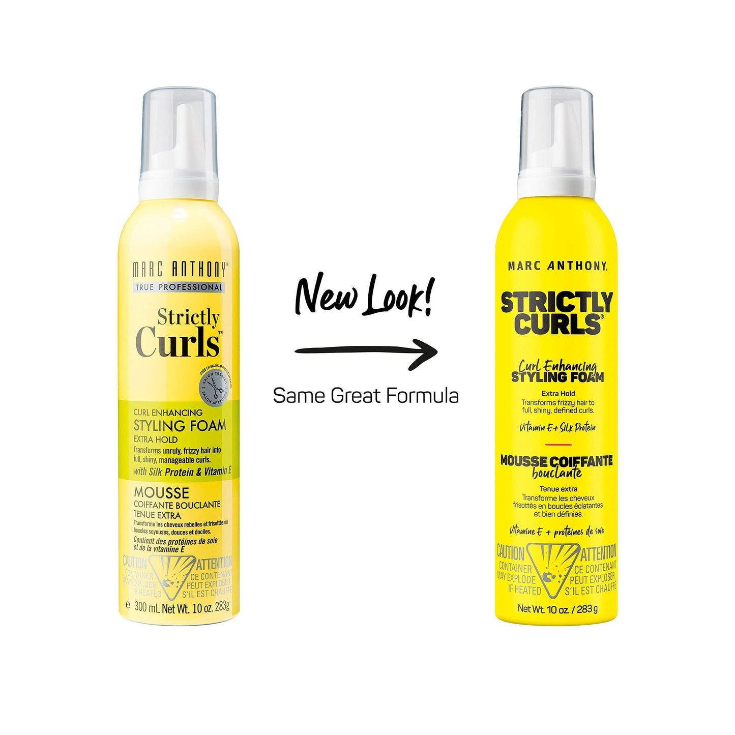Marc Anthony Curl Enhancing Styling Foam, Extra Hold | Vitamin E & Silk Proteins | Anti-Frizz | Mousse | Pack of 2