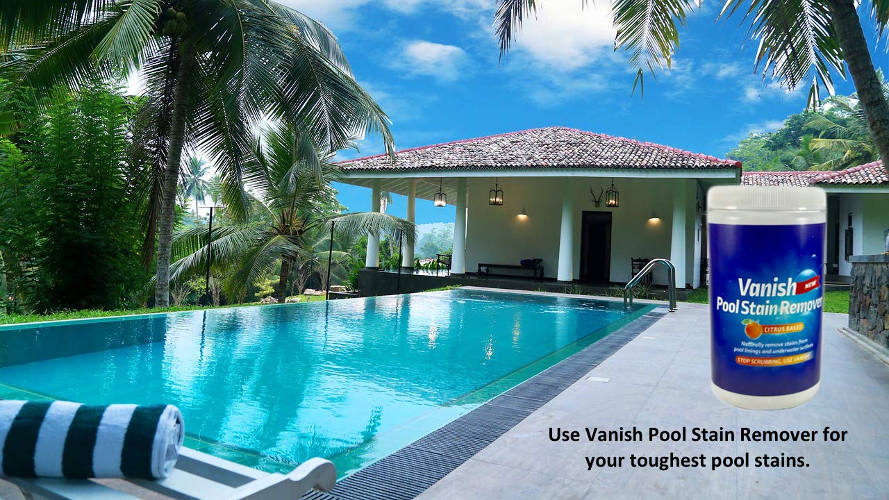 Bosh Chemical Vanish Pool & Spa Stain Remover (2LBS)- Natural Safe Citrus Based, Works Excellent on Vinyl, Fiberglass, and Metals, Removes Rust and Other Tough Stains