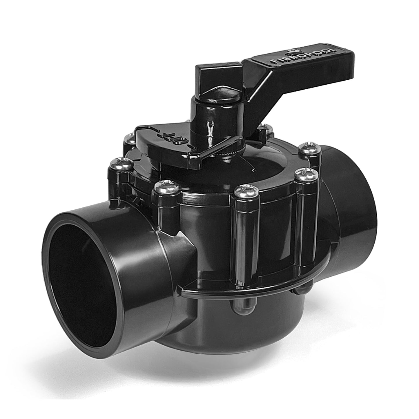 Fibropool Swimming Pool Inline Diverter Valve - 1 1/2 Inch-2 Way Posi-Seal & Non Lube Replacement Valve for Pools & Spas Posi-Close Slip Valve, PTFE Seal, CPVC Body, Heaters,Chlorine &Salt Systems