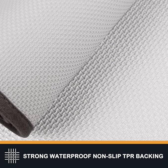 PURRUGS Dirt Trapping Door Mat 34" x 59", Non-Skid/Slip Machine Washable Microfiber Entrance Rug, Shoes Scraper, Dog Doormat, Super Absorbent Floor Mat for Muddy Wet Shoes and Paws, Charcoal