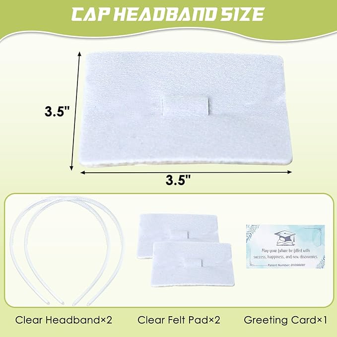 2026 Graduation Cap Headband, Grad Cap Headband, Anti-fall Hair Band for Grad Hat, Hat Accessories for Graduates