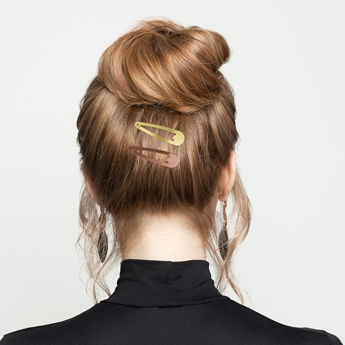 120 Pack 6 Color Snap Hair Clips | Non-Slip Snap Clips for Women & Girls | Durable Hairpins for Thick Hair, Updos, Braids & Buns | Secure Hold, Snag-Free Design