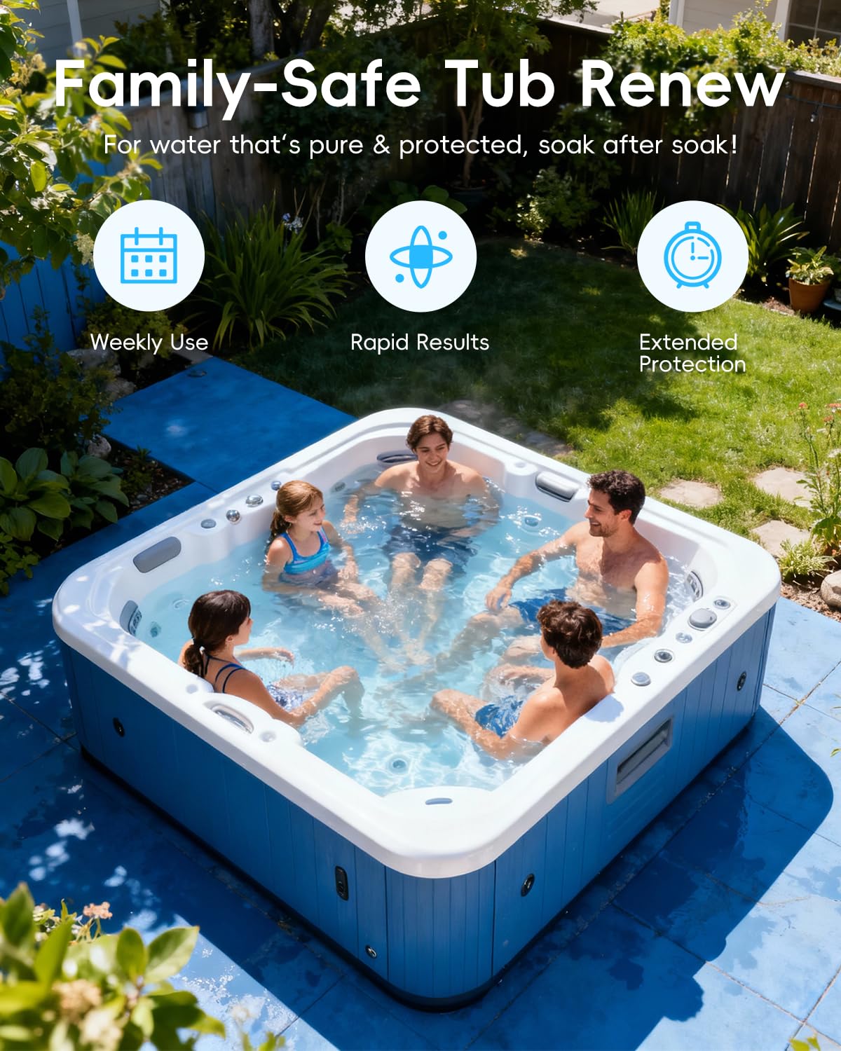 SHAPON 32 Oz Non-Chlorine Hot Tubs Shock, Spa Oxidizer for Clean Water (2 Pack)