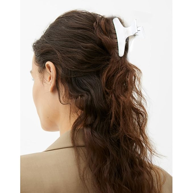 Hair Clips for Styling Sectioning 12 Pack Black White Pink Butterfly Clamps Hair Claw Clips Pro Salon Hair Clips for Styling, Sectioning, Cutting and Coloring