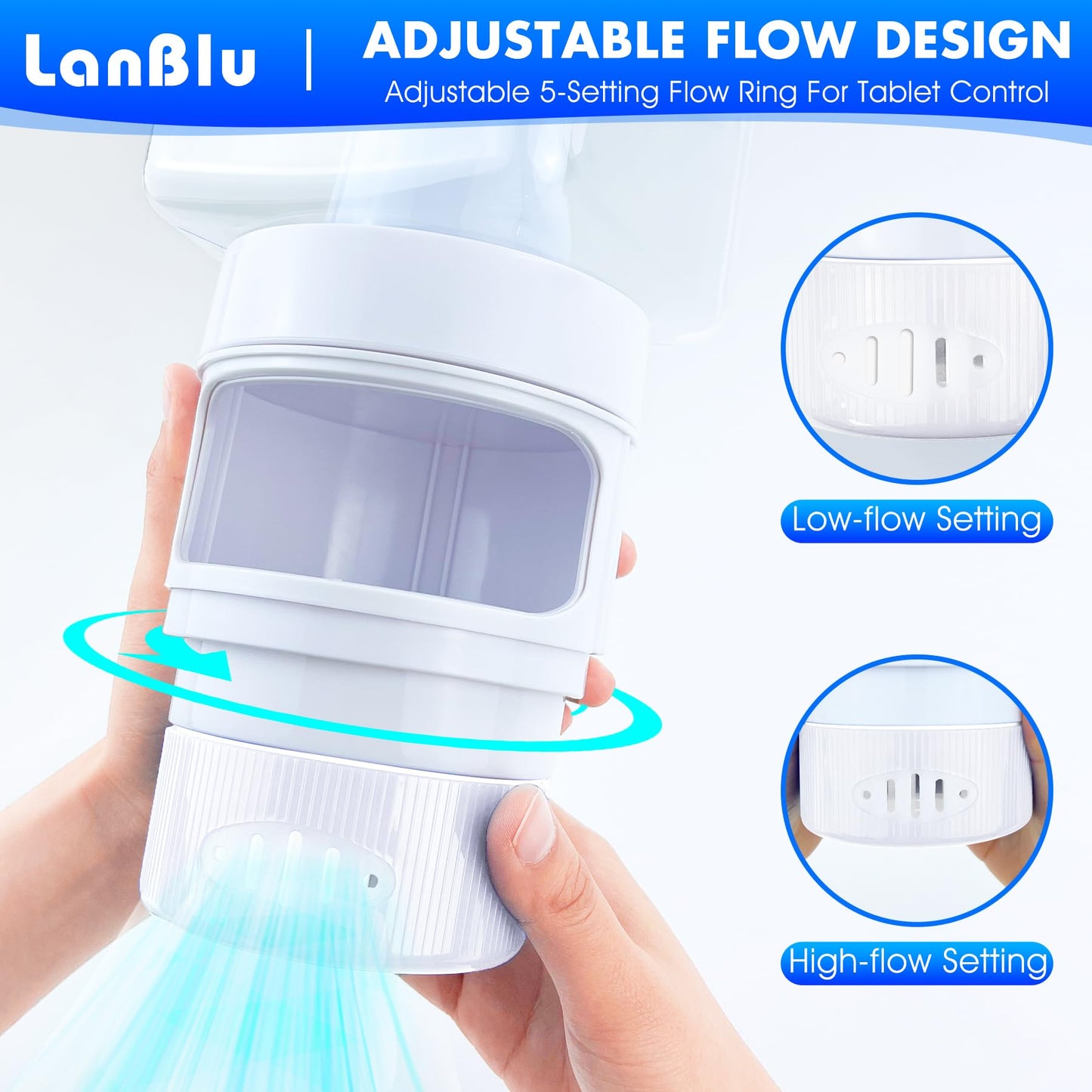Solar Pool Chlorine Floater, Upgraded Flame Chlorine Tablet Floater for 3 Inch Tablets, Large Pool Dispenser,Floating Chlorine Floater with Adjustable Flow,Solar ChlorineFloater for Hot Tub