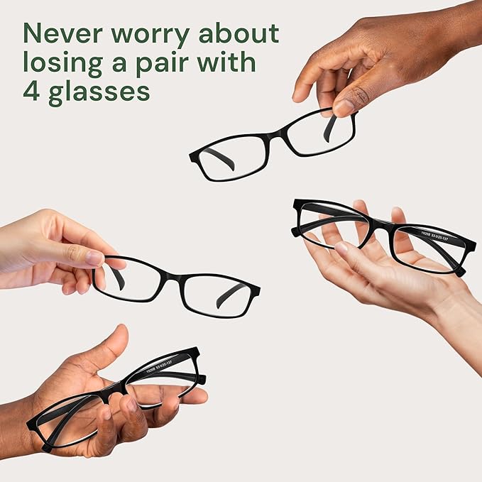 Gaoye +0.5 Reading Glasses Men - Blue Light Blocking Lenses, TR90 Frames, UV400 - Eyeglasses with Clear Vision