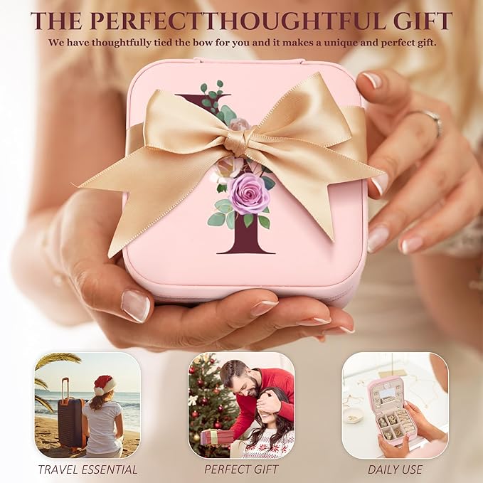 Easter Basket Stuffers for Teens Essentials, Valentines Day Christmas Stocking Stuffers for Women Teen Girl Gifts Trendy Stuff Travel Jewelry Box Case Organizer Personalized Birthday Gifts