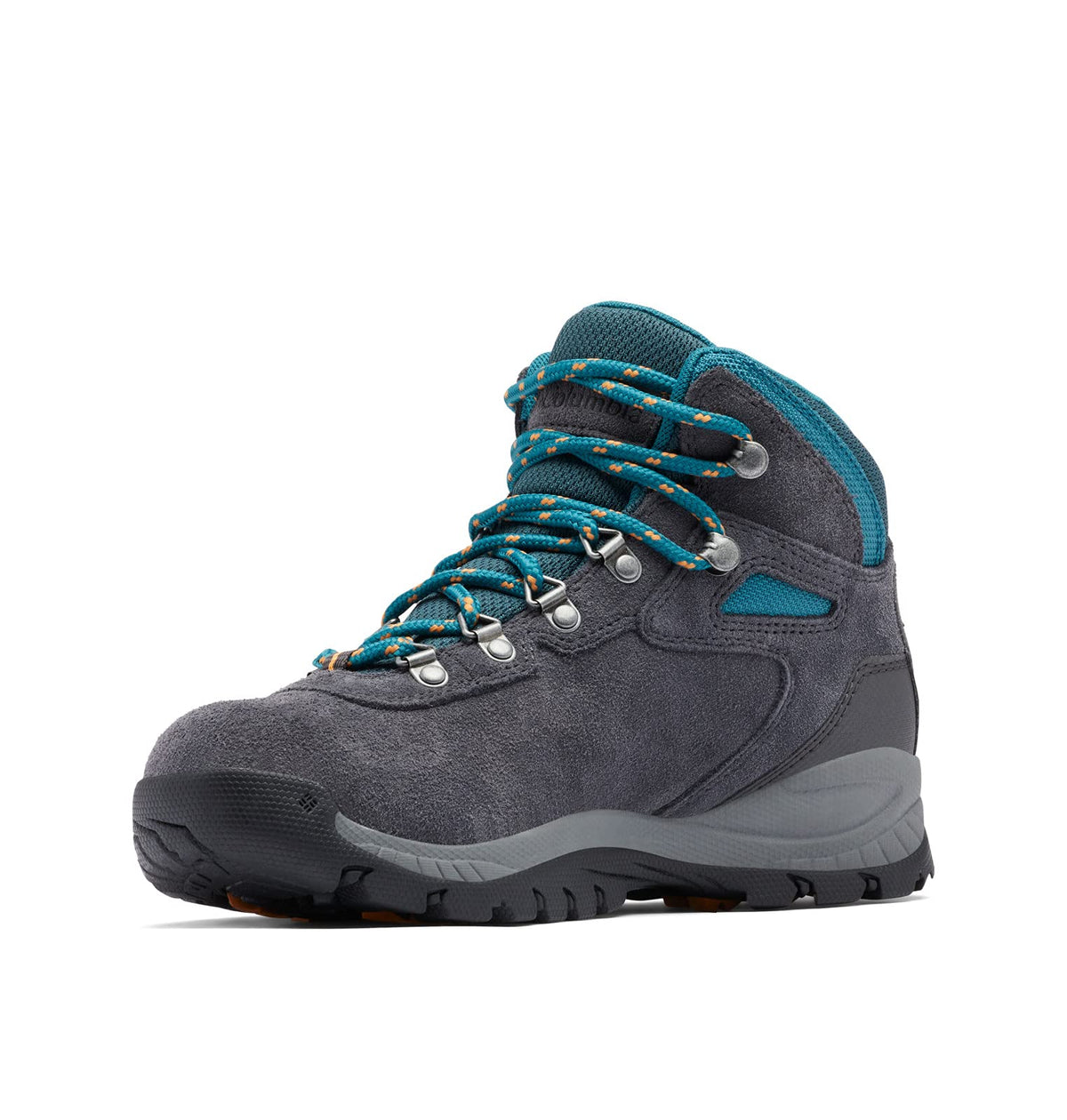 Columbia Womens Newton Ridge Plus Waterproof Amped, Shark/River Blue, 9